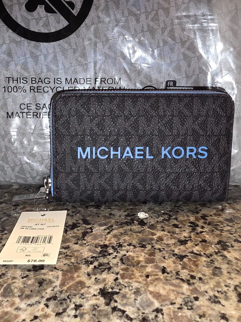 MICHAEL Michael Kors Jet Set Small Zip Around Card Case - 5th Pacific